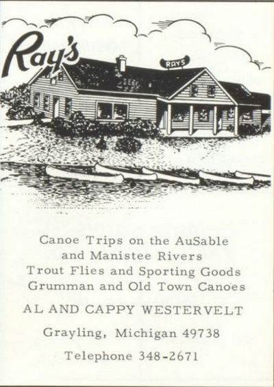 Gates Au Sable Lodge (Canoe Inn) - Old Yearbook Ad (newer photo)
